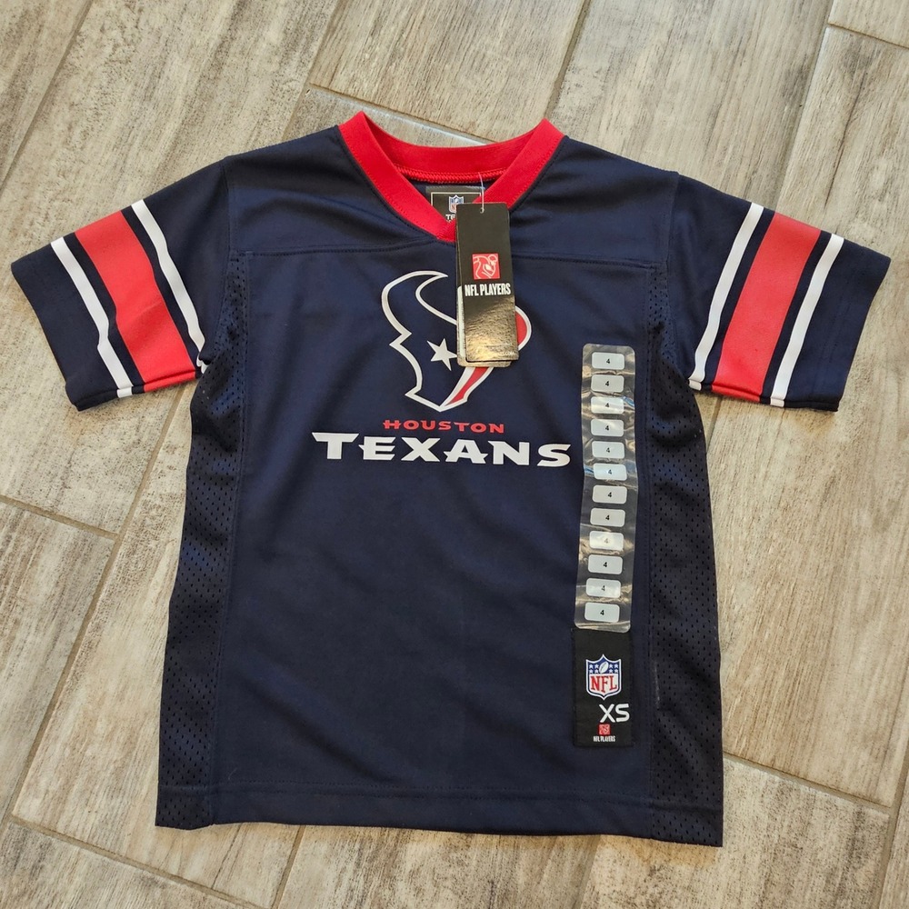 NFL‎ Houston Texans Jersey Kids XS 4 Navy Blue NEW Football Game Day Sports Fan